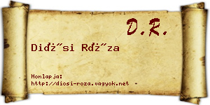 Diósi Róza névjegykártya